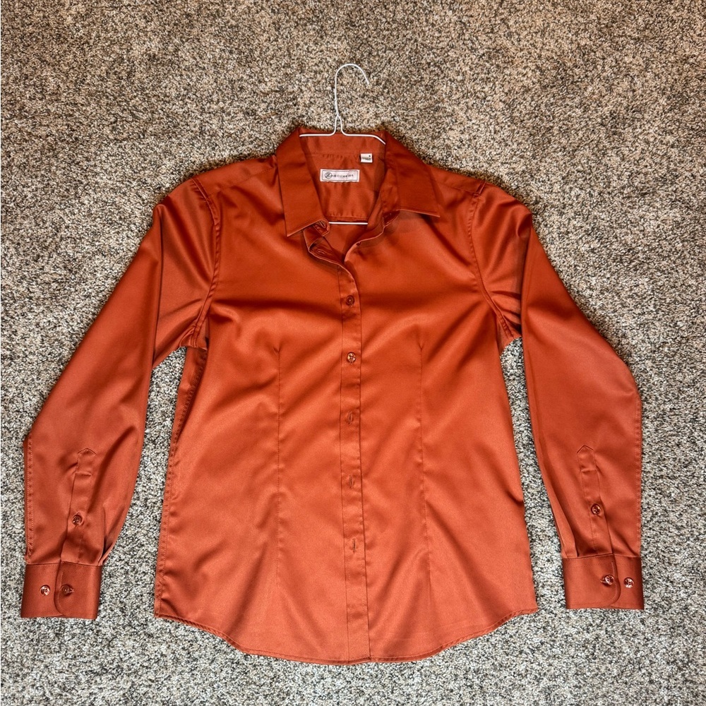 Elegant Rust Button Down Shirt
